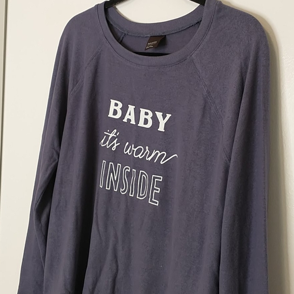 Free press blue long sleeve baby it's warm inside - Picture 2 of 5